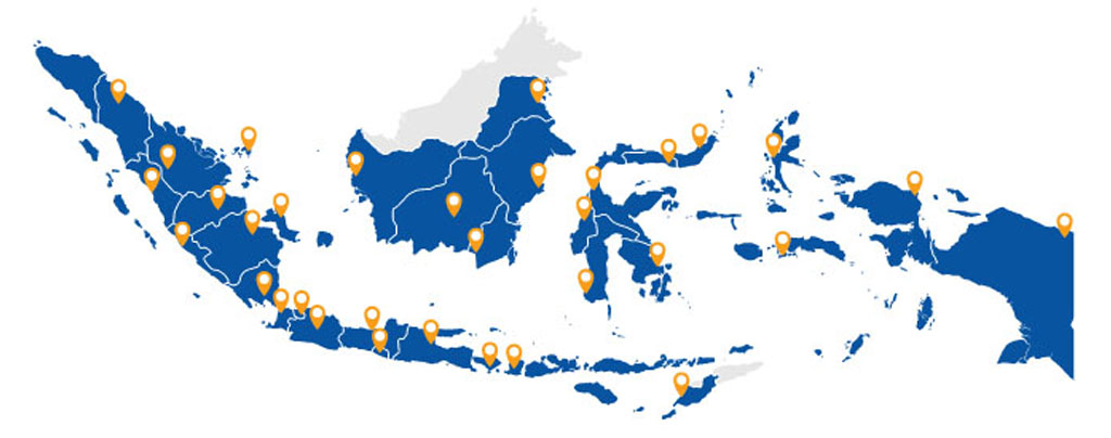 Didukung dengan jaringan yang tersebar di seluruh wilayah Indonesia, kami bertekad memberikan pelayanan terbaik kepada konsumen